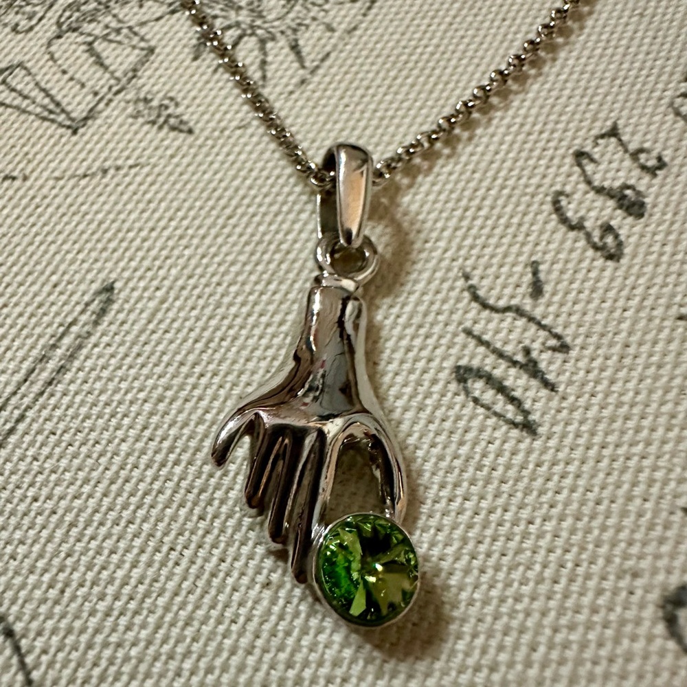 18K Gold Plated Artisan Peridot Necklace